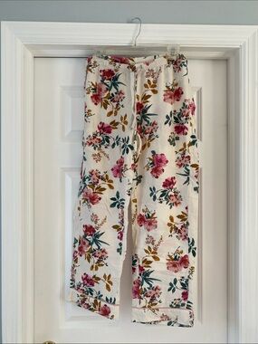 LOFT Sleep Pajama Pants with Pink Floral Print